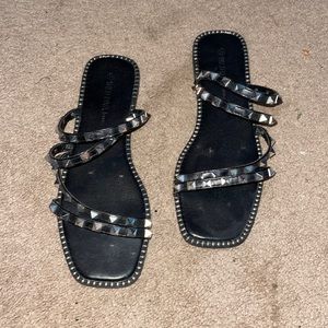 Black studd sandals